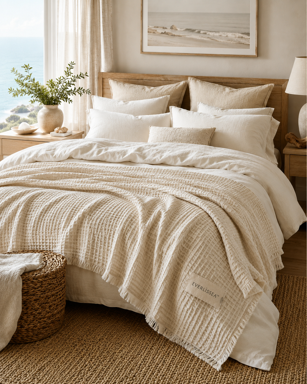 EVERLISSEA™ Driftwave Waffle Bed Throw