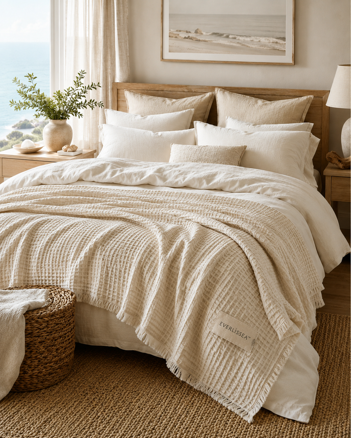 EVERLISSEA™ Driftwave Waffle Bed Throw