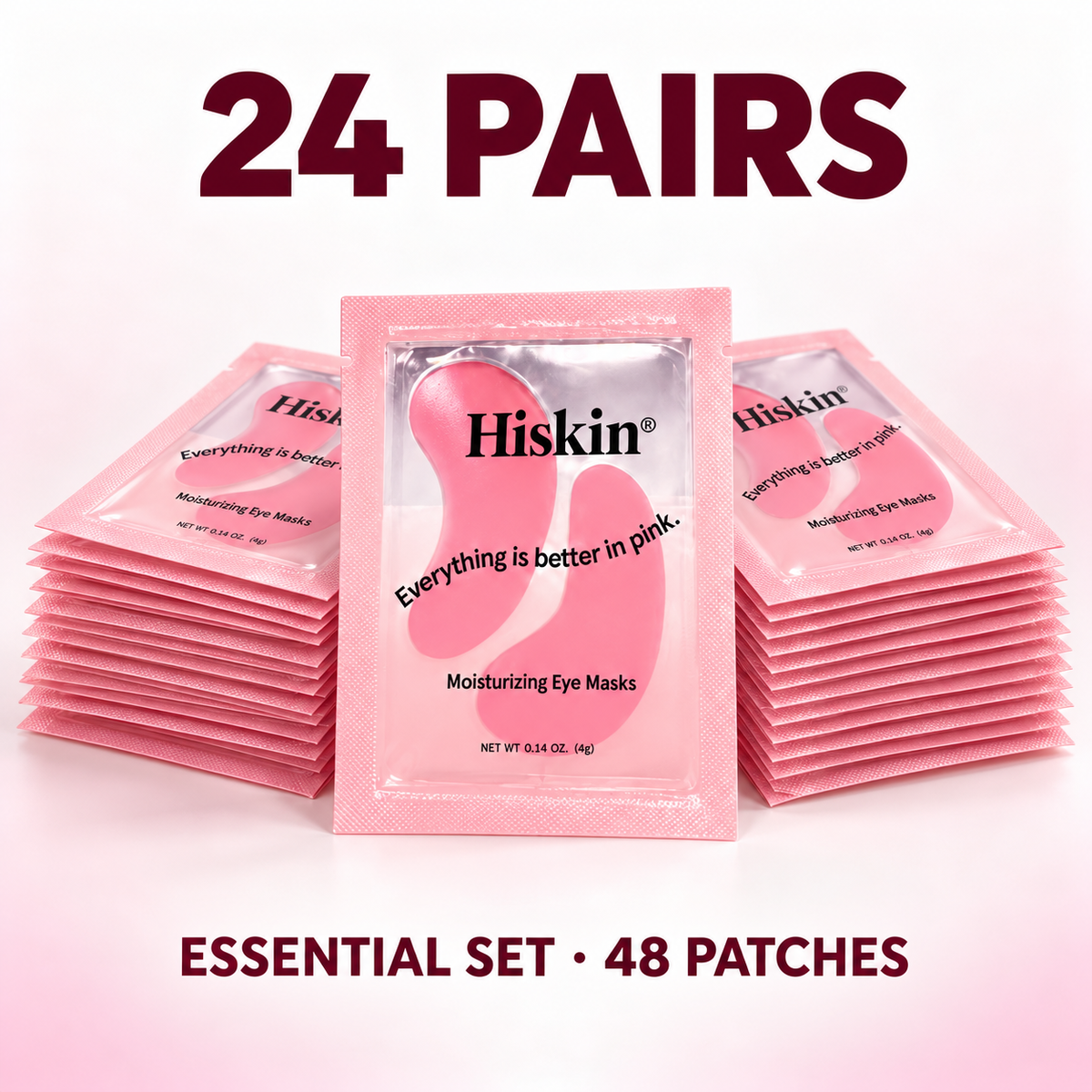HISKIN Pink Peptide Under-Eye Patches – Hydrate, Plump & Smooth