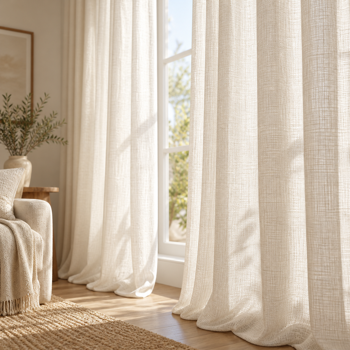 EVERLISSEA™ Mistlight Linen-Look Curtains