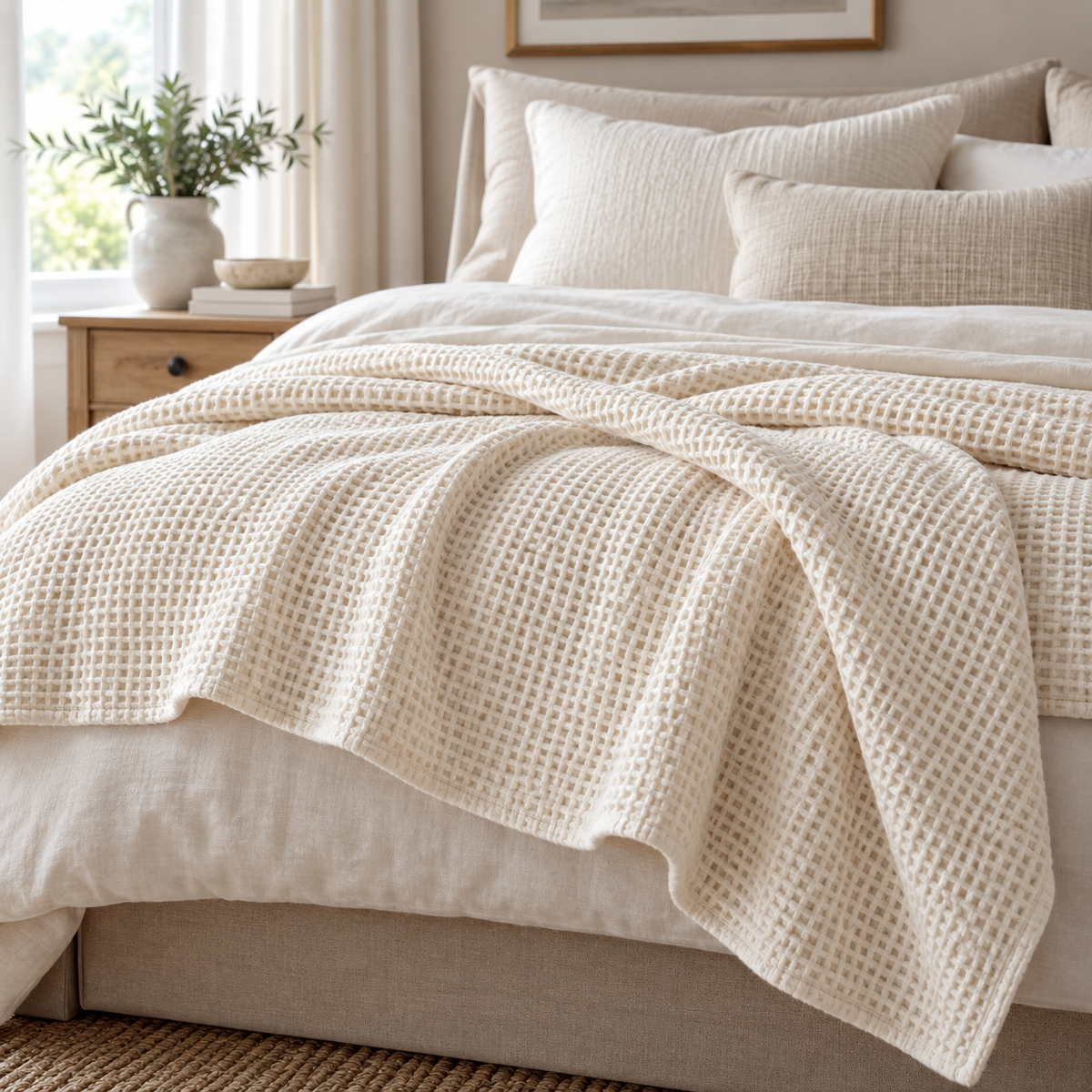 EVERLISSEA™ Driftwave Waffle Bed Throw