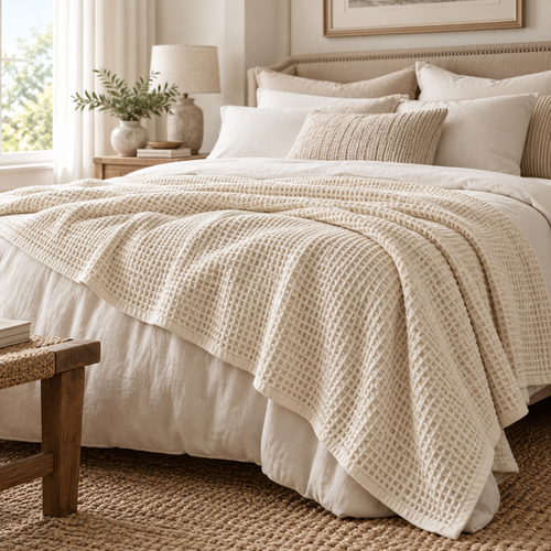 EVERLISSEA™ Driftwave Waffle Bed Throw